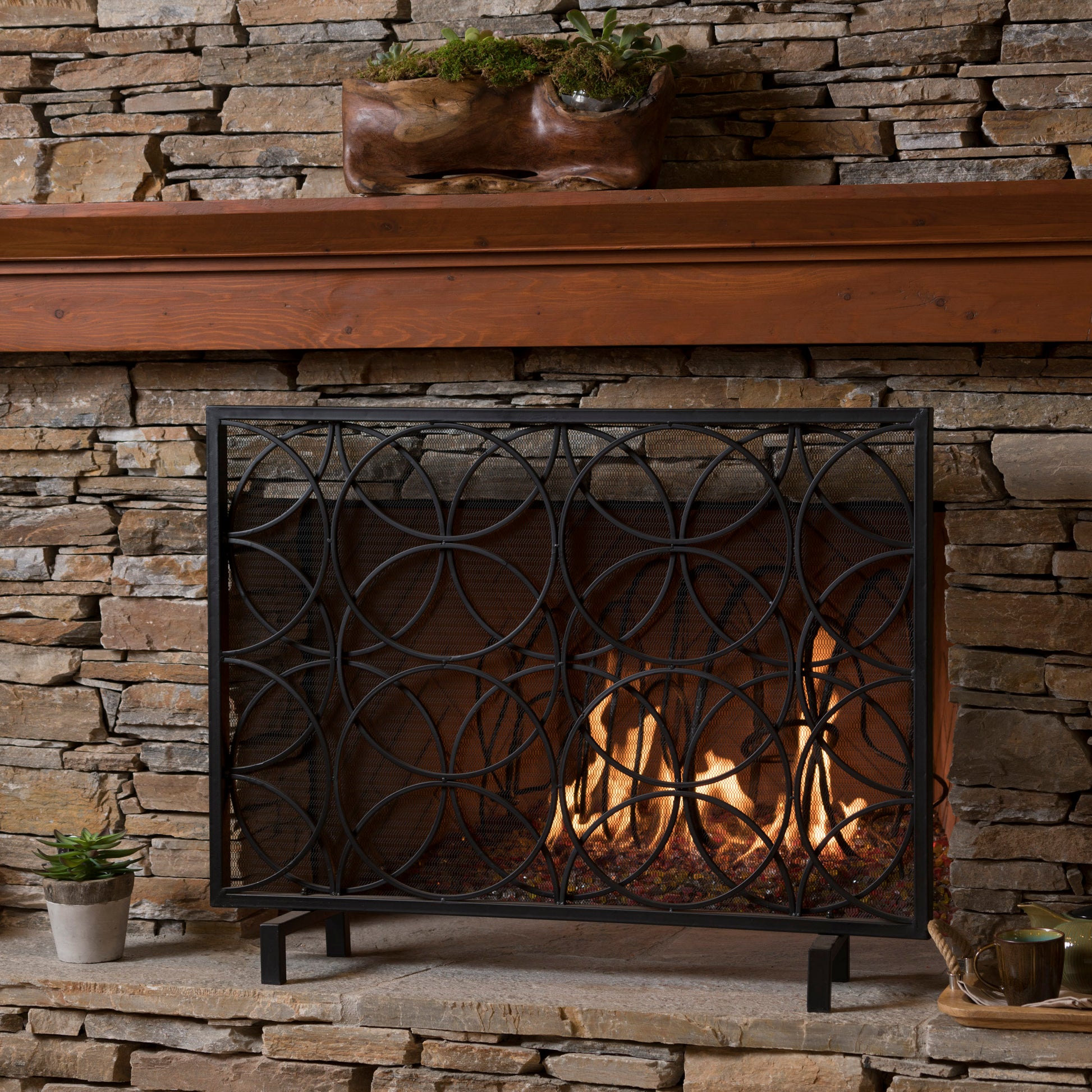 Fire Screens Black Iron