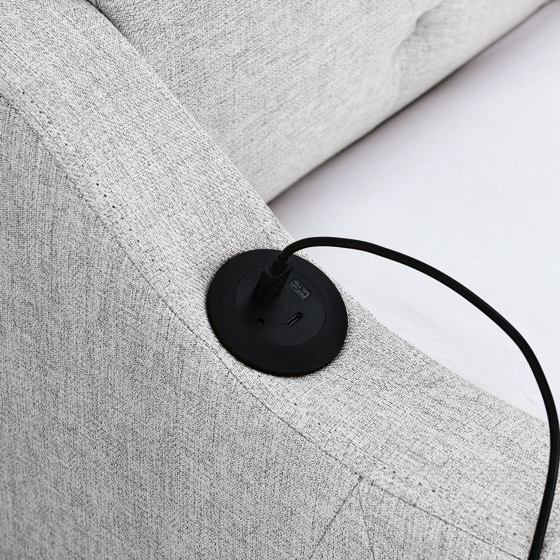 Full Size Upholstery Daybed With Twin Size Erectable Trundle And Usb Charging Design, Linen Beige Box Spring Not Required Full Beige Bedroom Linen Linen