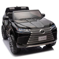 Licensed Lexus Lx600 24V Two Seater Kids Ride On Car W Parents Control,Seat Width 20 Inches,2Wd,Four Wheel Suspension,Bluetooth,Mp3,Music,Adjustable Volume,Power Display,Speeds 1.86 3.11Mph For Kids. Black Polypropylene