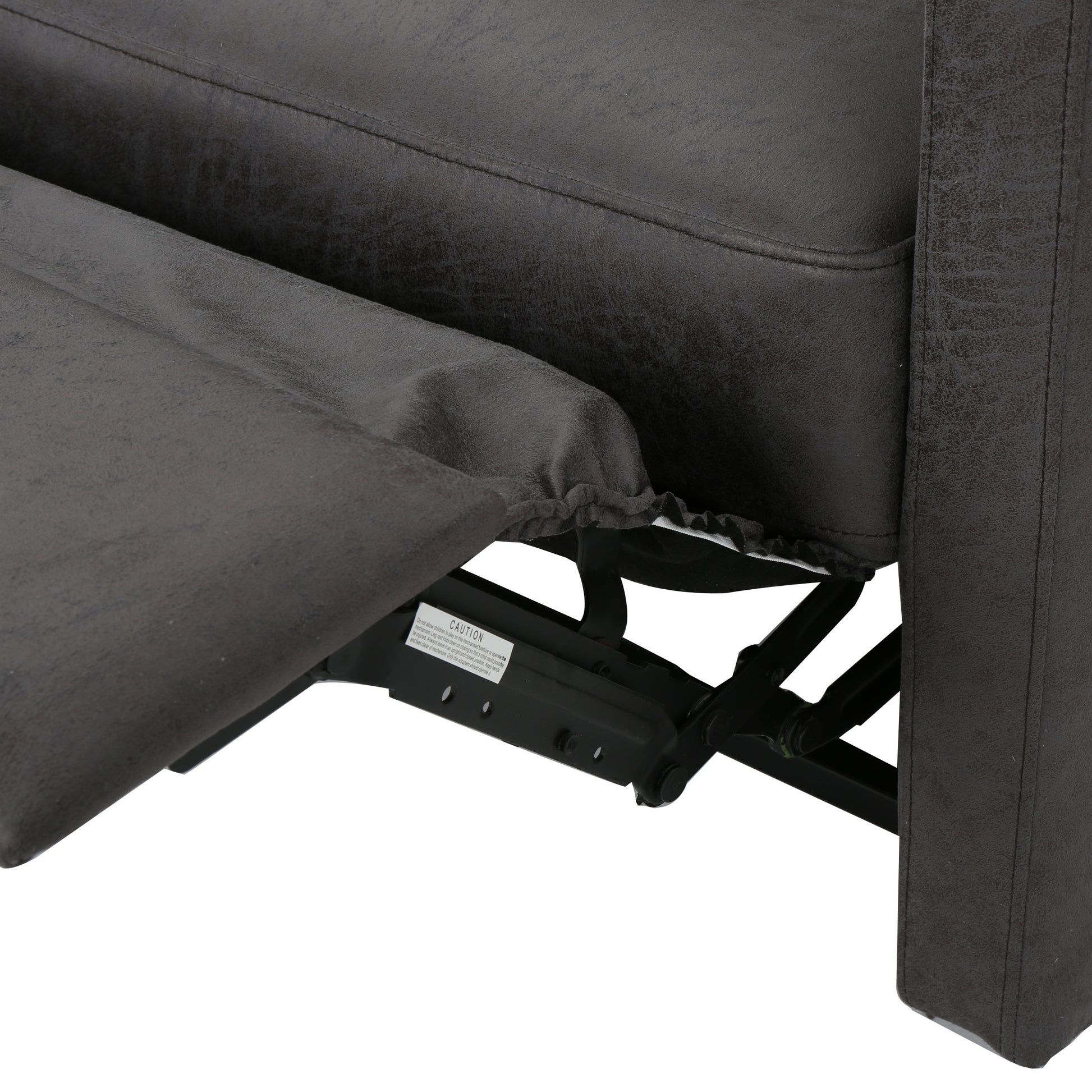 Recliner Chair Double Seats Slate Microfiber