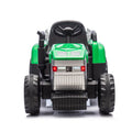 Green, 12V7Ah Battery Powered Toy Tractor With Trailer, Remote Control, Kids' Electric Excavator Vehicles With 2X35W Dual Motor, Treaded Tires, Led Lights, Usb, Music, Gift Childrens Day Green 50 99 Lbs Iron Plastic Iron Plastic Indoor & Outdoor Use