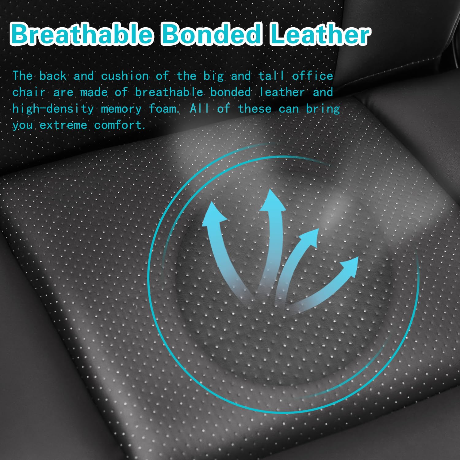 Office Chair With Footrest 400Lb Big And Tall Computer Gaming Chair Ergonomic Executive High Back Reclining Leather Desk Chair With Adjustable Lumbar Support And Heavy Duty Metal Base Metal Black Office Sponge Leather