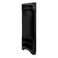 Minimalist Corner Hall Tree With Shoe Bench, Versatile Entryway Coat Rack With 4 Hooks, Corner Cabinet With Adjustable Shelf For Hallway, Living Room, Black, 29.5''W*71.6''H Black Particle Board