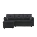 United We Win Furniture, Modular L Shaped Sofa, Modular Long Sofa With Reversible Chaise Lounge, Sofa Bed, Sleeper Sofa, Modular Sofa Combination With Storage Seats. Black Velvet 3 Seat