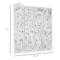 Homcom 5.5' 4 Panel Room Divider Folding Privacy Screen Panels, White White Wood