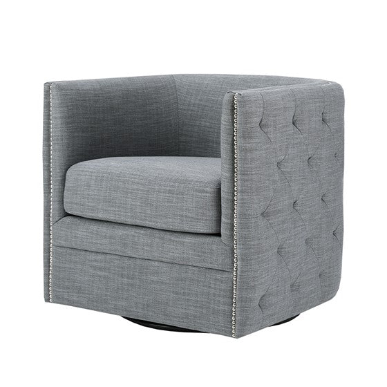Capstone Swivel Chair Gray Solid Wood