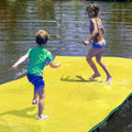 18*6Ft Floating Water Pad Mat, 3 Layer Tear Resistant Xpe Foam Water Floating Mat, Lily Pad For Water Recreation Pool, Lake, Beach, Ocean Yellow Hdpe