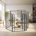 6 Panels Heavy Duty Metal Playpen With Door,39.37