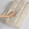 Overfilled Pillow Protector Single Piece King Size Beige Polyester