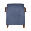 Modern Design 1Pc Accent Chair Blue Corduroy Seat Cushions Solid Wood Living Room Furniture Blue Primary Living Space Contemporary,Modern Plywood,Solid Wood