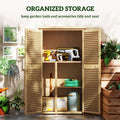 Outsunny 5' X 3' Wooden Outdoor Storage Cabinet, Garden Sheds & Outdoor Storage With Asphalt Roof & 2 Large Wood Doors With Lock, Yellow Yellow Wood