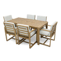 Patio Dining Set Outdoor Dining Table and Chair Set yes-light teak-weather resistant frame-water