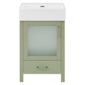 20 Inch Bathroom Vanity With Ceramic Sink Andstorage Ideal For Small Bathrooms Green Bathroom Solid Wood Mdf