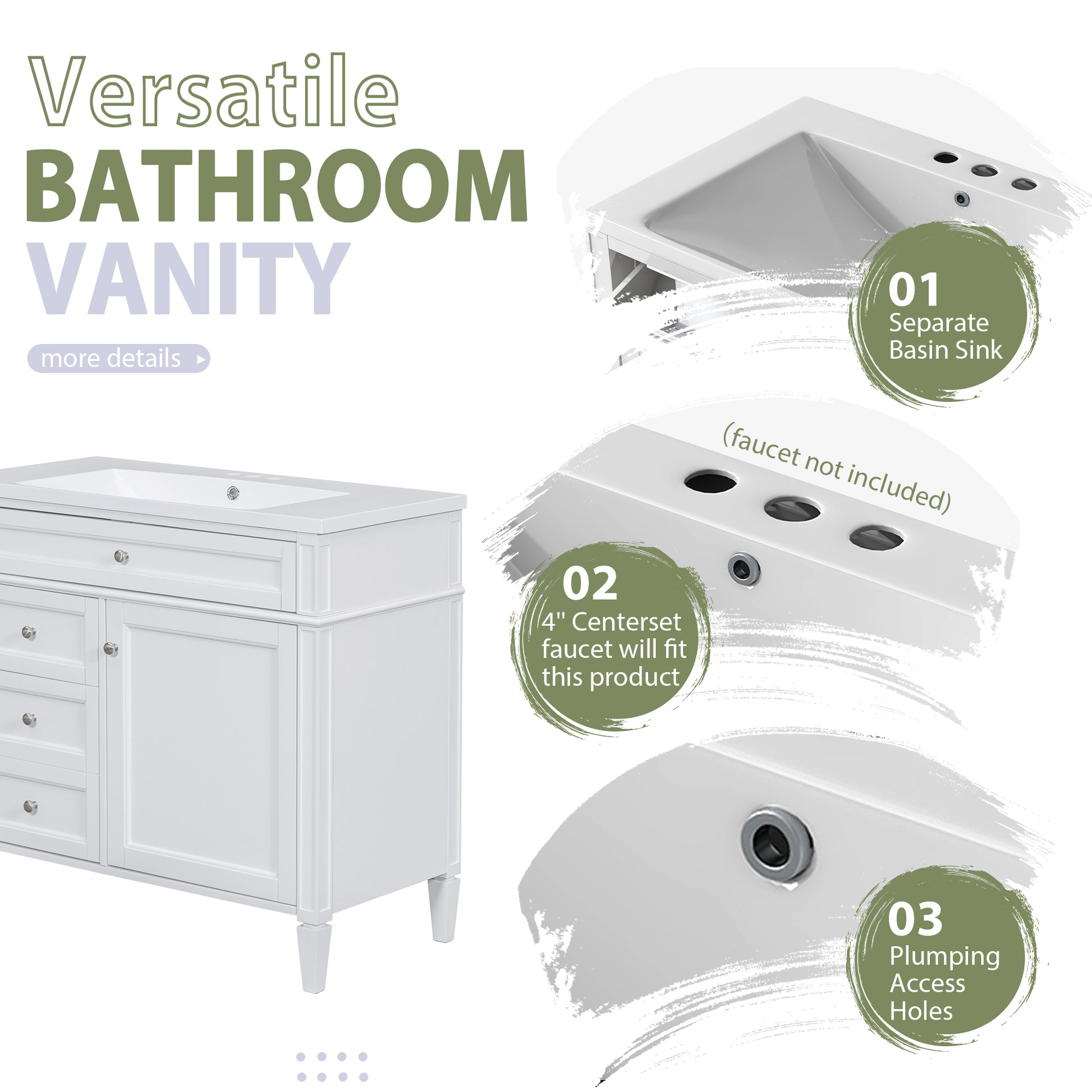 36'' Bathroom Vanity With Medicine Cabinet, Royal