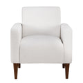 Caius Modern Arm Chair White Foam Boucle