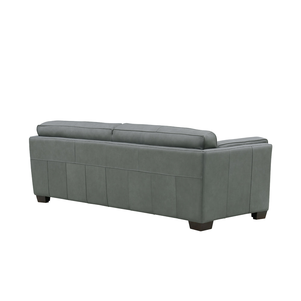 Marshall Leather 2 Seater Sofa Slate Memory Foam Genuine Leather 2 Seat