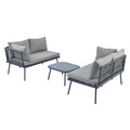 Wf319077Aae Grey Rattan Metal