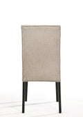 Morland Tan Linen & Vintage Black Finish Side Chair Set Of 2 Black Vintage,Tan Linen,Synthetic Wood