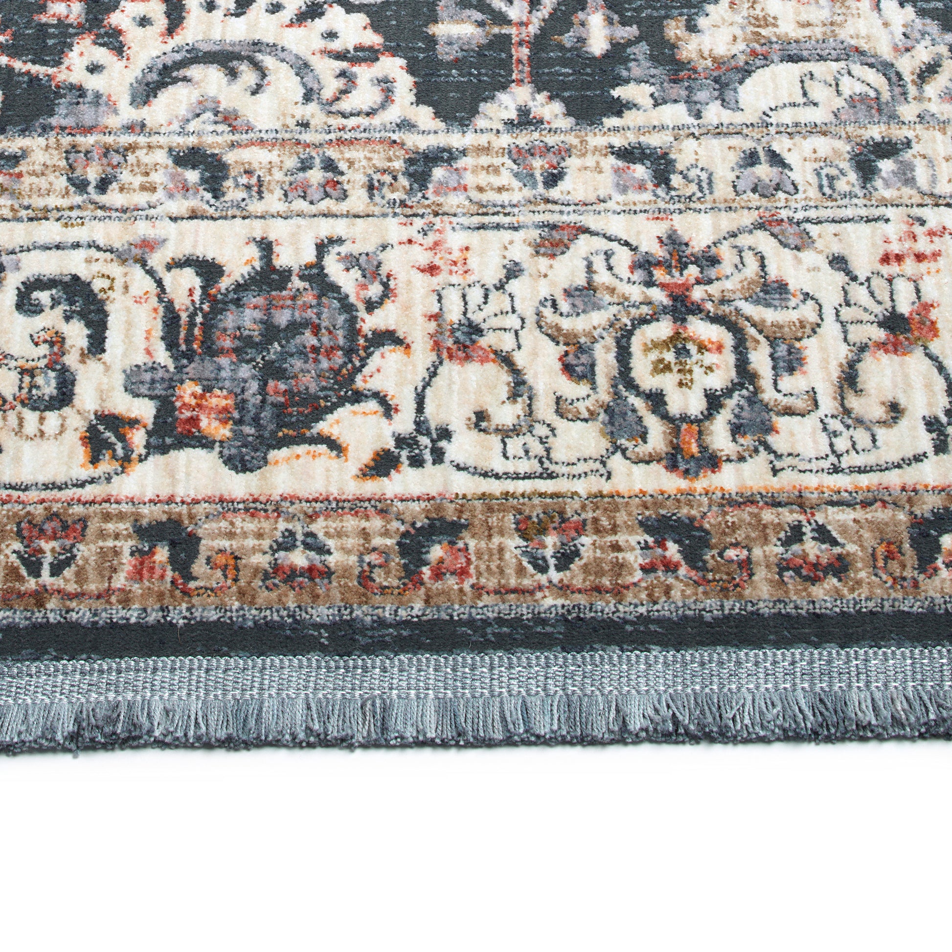 Transitional, Oriental, Cut Pile 5'3" X 7'3" Rectangle Area Rug Multi Polyester