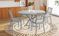 Mid Century 5 Piece Extendable Round Dining Table Set With 15.7