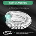Dryer Vent Hose, Flexible 12 Inch Aluminum Ducting, Heavy Duty Three Layer Protection, 25 Feet Long For Heating Cooling Ventilation And Exhaust, 12