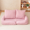 Triple Fold Down Sofa Bed,Pink Pink Metal Cotton Metal