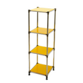 Korean Yellow 4 Tier Heavy Duty Stainless Steel Storage Shelving Unit, 100Lbs Shelf 49