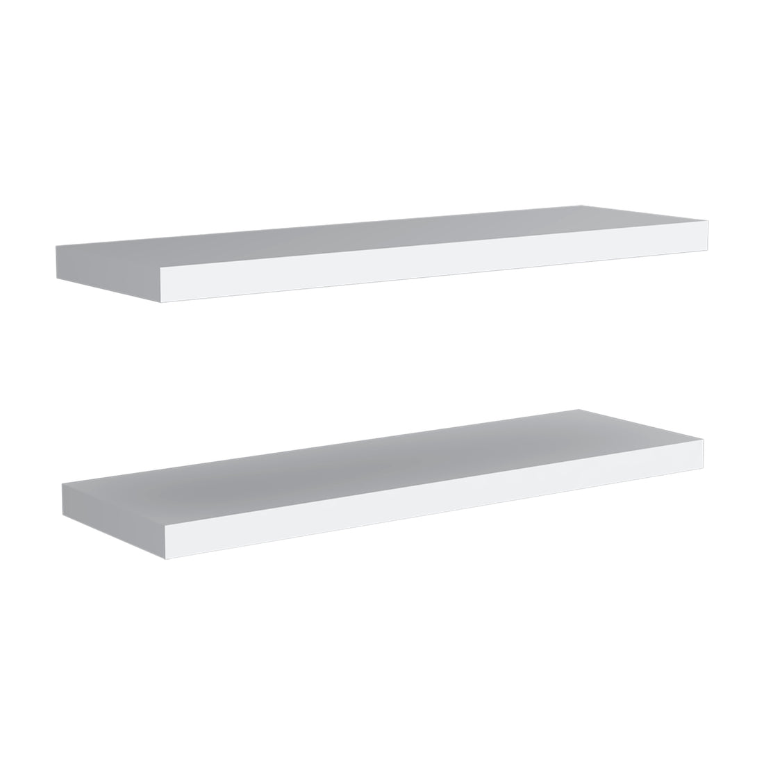 Ecco 31.5" Wide Floating Shelves Set Of 2, Shelves For Wall Decor For Bedroom, Bathroom Storage Shelves, Book Shelves For Living Room 2 Or Less White Horizontal Primary Living Space Modern Wall