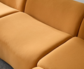 Wks8W Orange, Durable Fabric, 4 Sectional Sofa, High Density Sponge And Solid Wood Frame Orange Fabric 4 Seat