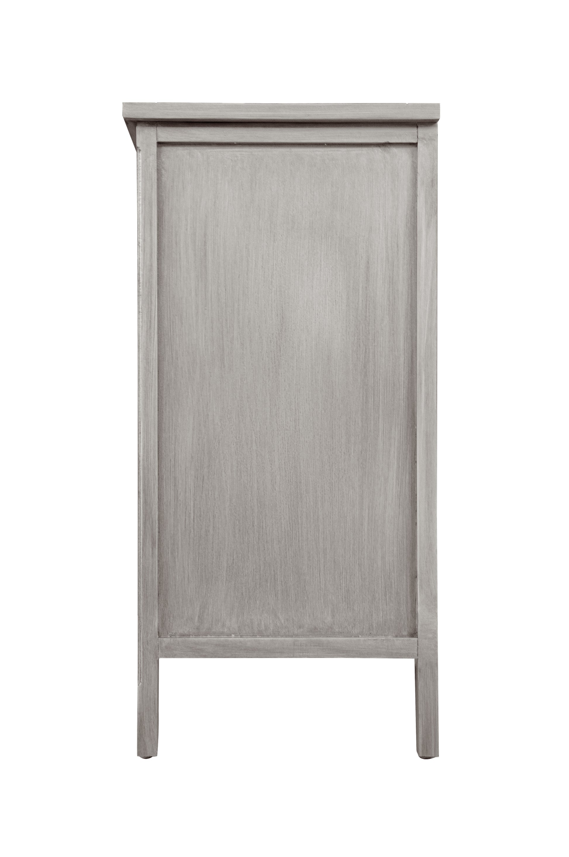 3 Drawer Cabinet, American Furniture, Suitable For Bedroom, Living Room, Study Light Grey Mdf