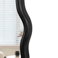 Solid Wood Wavy Mirror Black Vanity Mirror Wall Decor 36