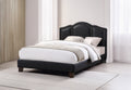 Full Bed In Black Full Black Light Brown Panel Faux Leather Faux Leather