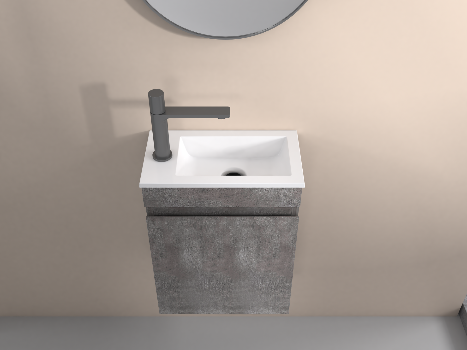 16" Floating Bathroom Vanity with Sink, Wall Mounted grey-1-bathroom-wall mounted-plywood