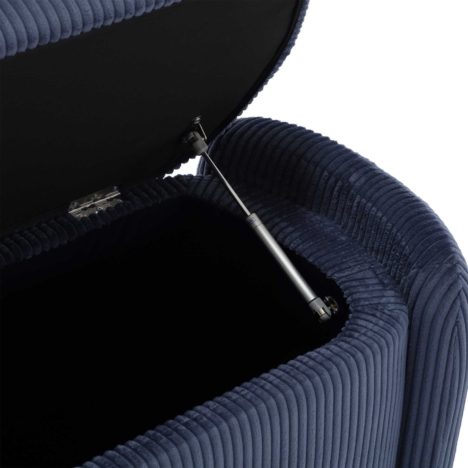 Coolmore Storage Ottoman,Bedroom End Bench,Upholstered Fabric Storage Ottoman With Safety Hinge, Entryway Padded Footstool, Ottoman Bench For Living Room & Bedroom Navy Navy Primary Living Space Foam Corduroy