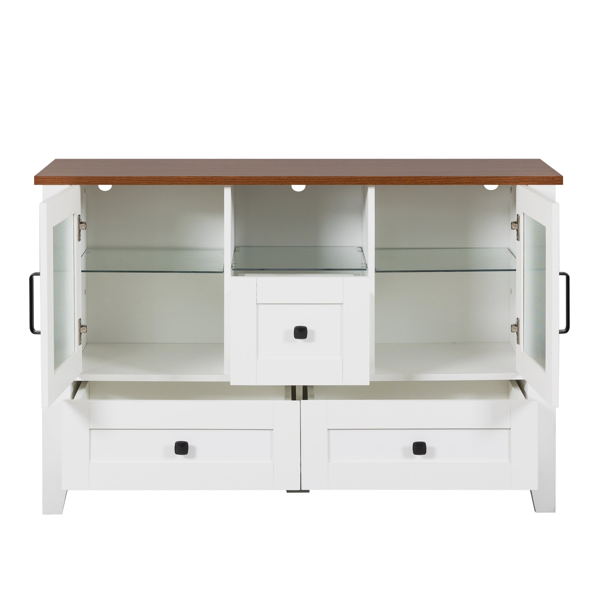 Drawerdresser Cabinet,Barcabinet,Buffetsideboard,Storagecabinet,Buffet Server Console Tablestorge,Changhong Glass Door,Toughened Glass Shelf,Fordining Room,Living Room,Kitchenhallway,Color:White Brown 5 Or More Spaces Brown Antique White Primary Living