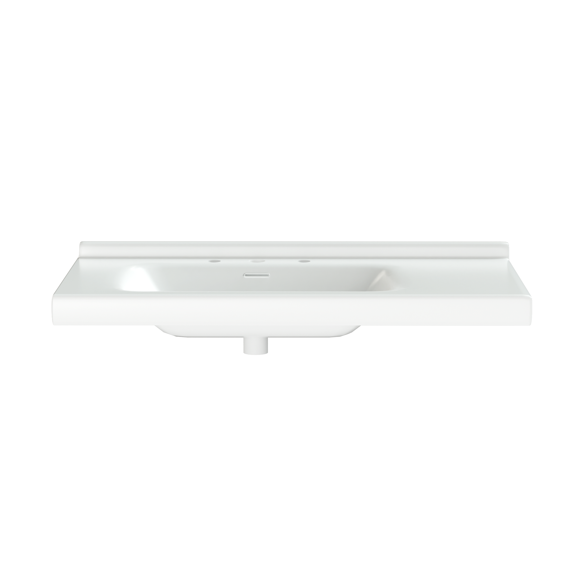 Sinks Rectangular 36 Inch Bathroom Sinks, Modern Rectangular Countertop Bathroom Sinks, Porcelain Ceramic Bathroom Sinks.White, 36''W X 20''D Sink Only. White Ceramic