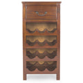 Wine Rack Dark Brown Acacia Wood