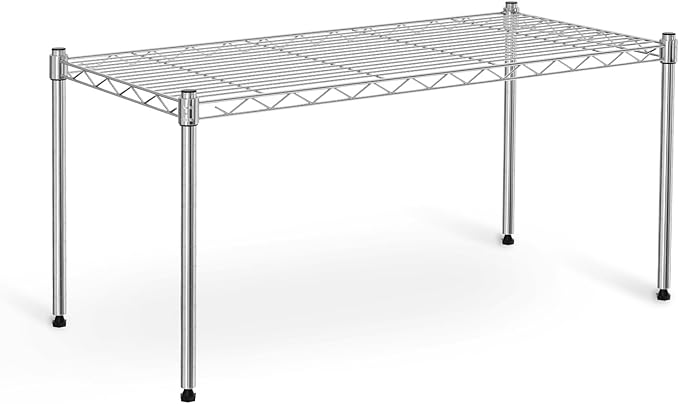 1 Tier Shelving Units, 29.92" W X 13.78" D X 14.96" H Steel Wire Rack Storage Shelving Organizer, Chrome Chrome Steel