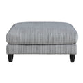 Living Room Furniture Ottoman Gray Corduroy Upholstery 1Pc Soft Cushion Cocktail Ottoman Solid Wood Legs Gray Corduroy Wood Primary Living Space Contemporary,Modern Square Plywood,Solid Wood