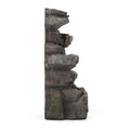 Apache 4 Tier Fountain, Candler Outdoor Fountain, Stone Gray, No Assembly Required Stone Gray Polyresin