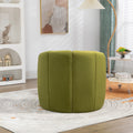 Coolmore Accent Chair With Ottoman, Mid Century Modern Barrel Chair Upholstered Club Tub Round Arms Chair For Living Room Bedroom Office Olive Green Velvet Olive Green Foam Velvet
