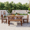 High Quality Acacia Wood Outdoor Table And Chair Set, Suitable For Patio, Balcony, Backyard Brown Acacia Wood