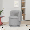 360 Degree Swivel Back Sofa Chair With Storage Space, Suitable For Bedroom And Living Room Gray Gray Boucle