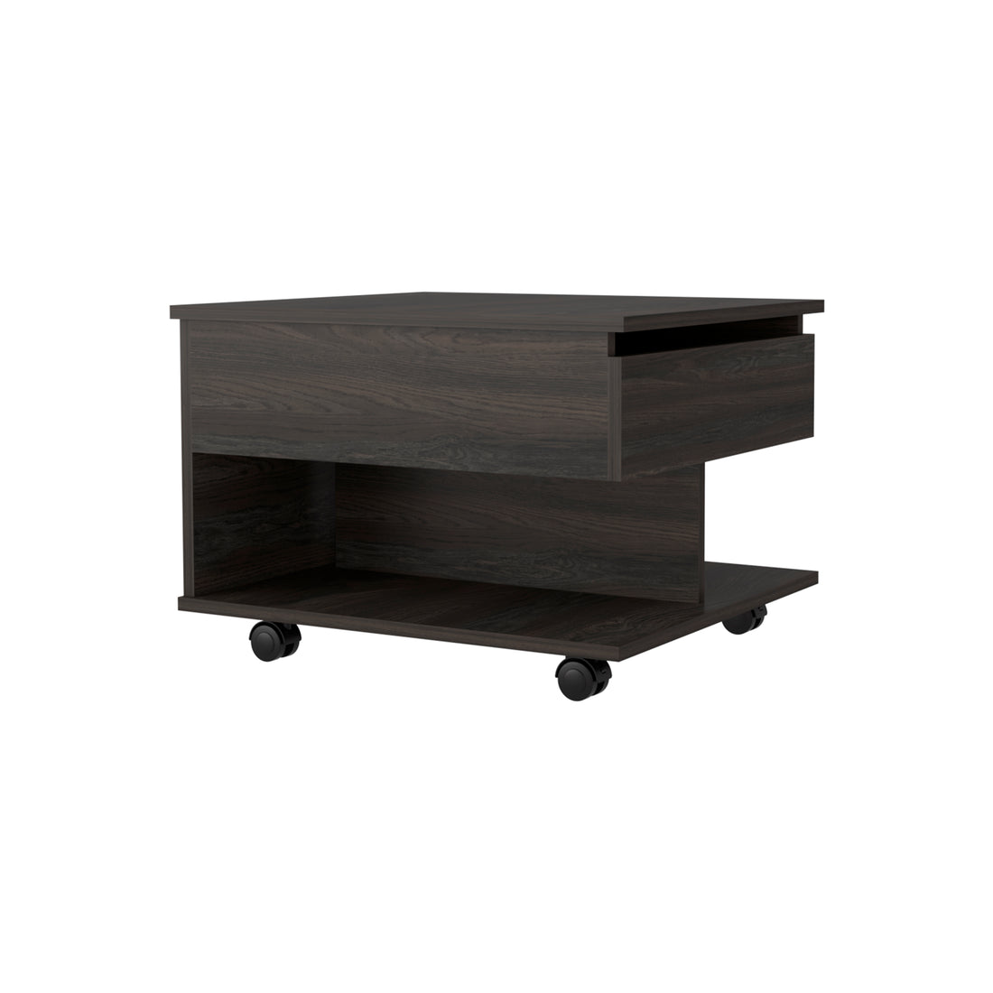 Portland Lift Top Coffee Table Brown Primary Living Space Modern Freestanding Rectangular Hutch Coffee & End Tables Rectangular Mdf Engineered Wood