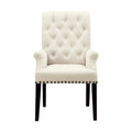 Fabric Upholstered Arm Chair, Beige Solid Beige Arm Chair 1 Mdf,Polyester