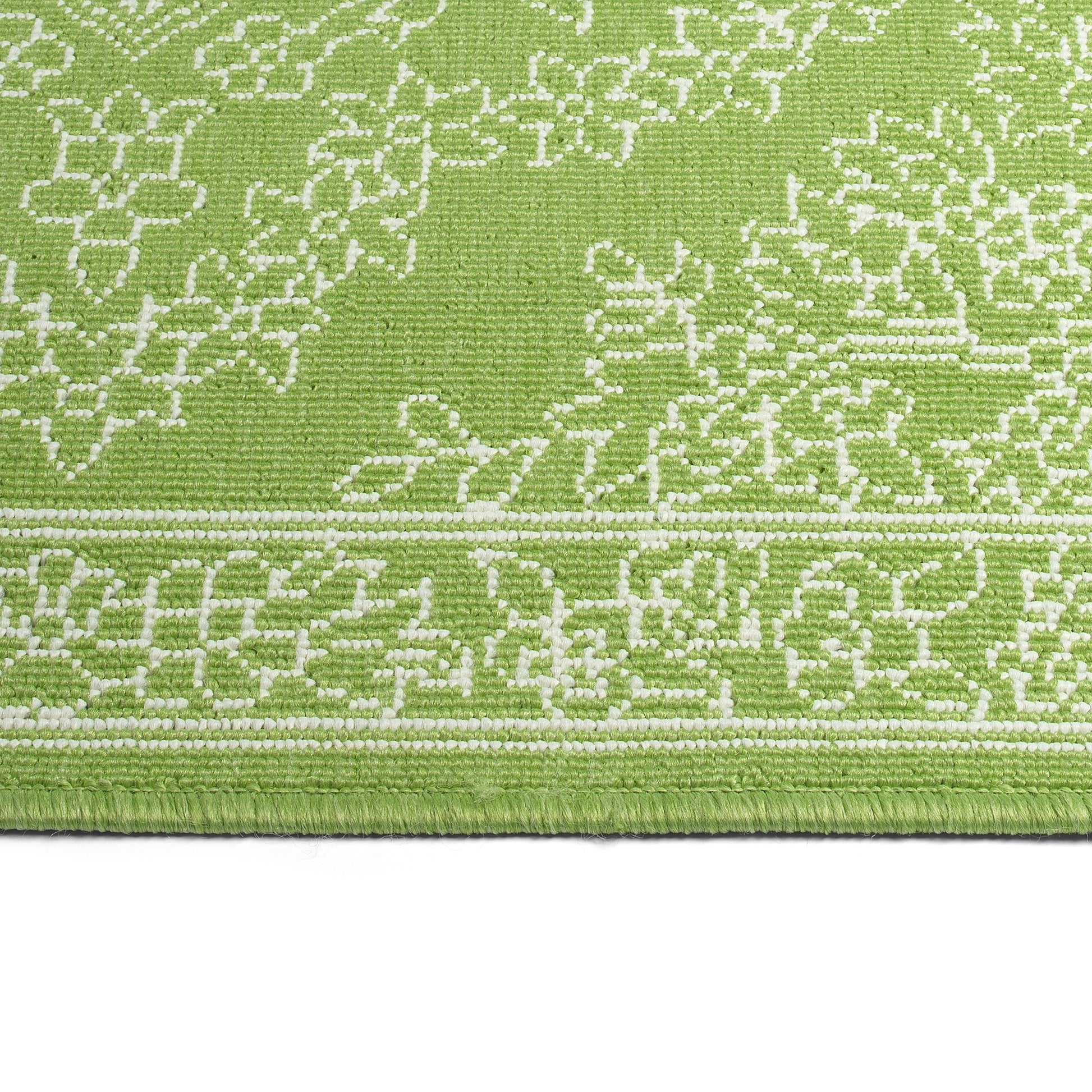 Transitional,Textured Loop Pile 5' X 7'6" Rectangle Area Rug Lime Green Polypropylene