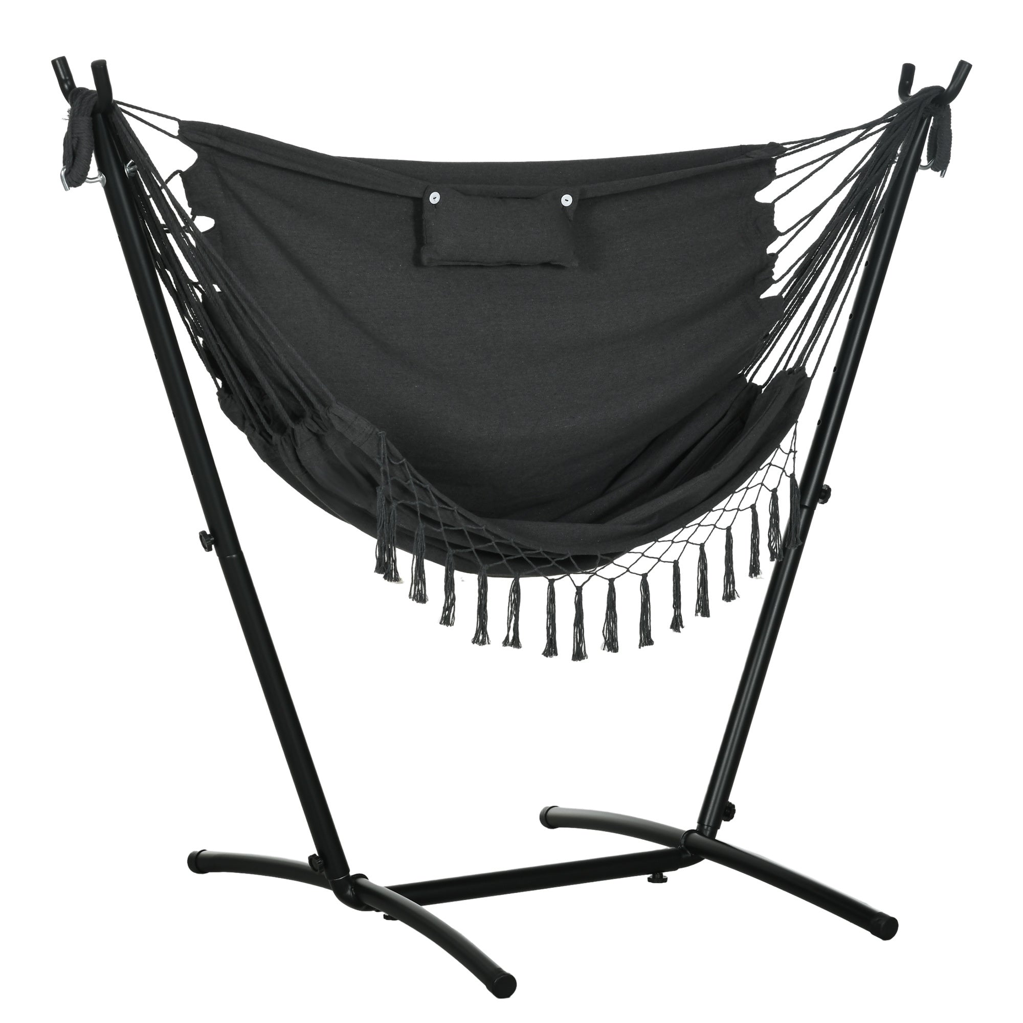 Outsunny Patio Hammock Chair With Stand, Outdoor Hammock Swing Hanging