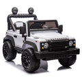 Licensed Land Rover Defender Volta 5008 24V Kids Ride On Car W Parents Control,2Wd,Four Wheel Suspension,Bluetooth,Mp3,Music,Adjustable Volume,Power Display,Led Lights,Speeds 1.86 3.11Mph For Kids 3 7 White Polypropylene