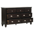 Dark Cherry Finish Classic Design Dresser Of 7X Drawers Wooden Bedroom Furniture 1Pc Cherry Wood