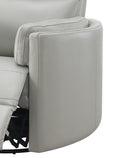 Sagen Glider Recliner W Swivel, Gray Leather Aire Lv01880 Gray Leather